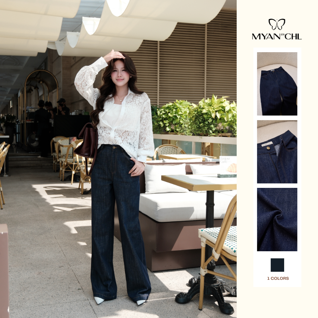 Quần jeans dài ống đứng